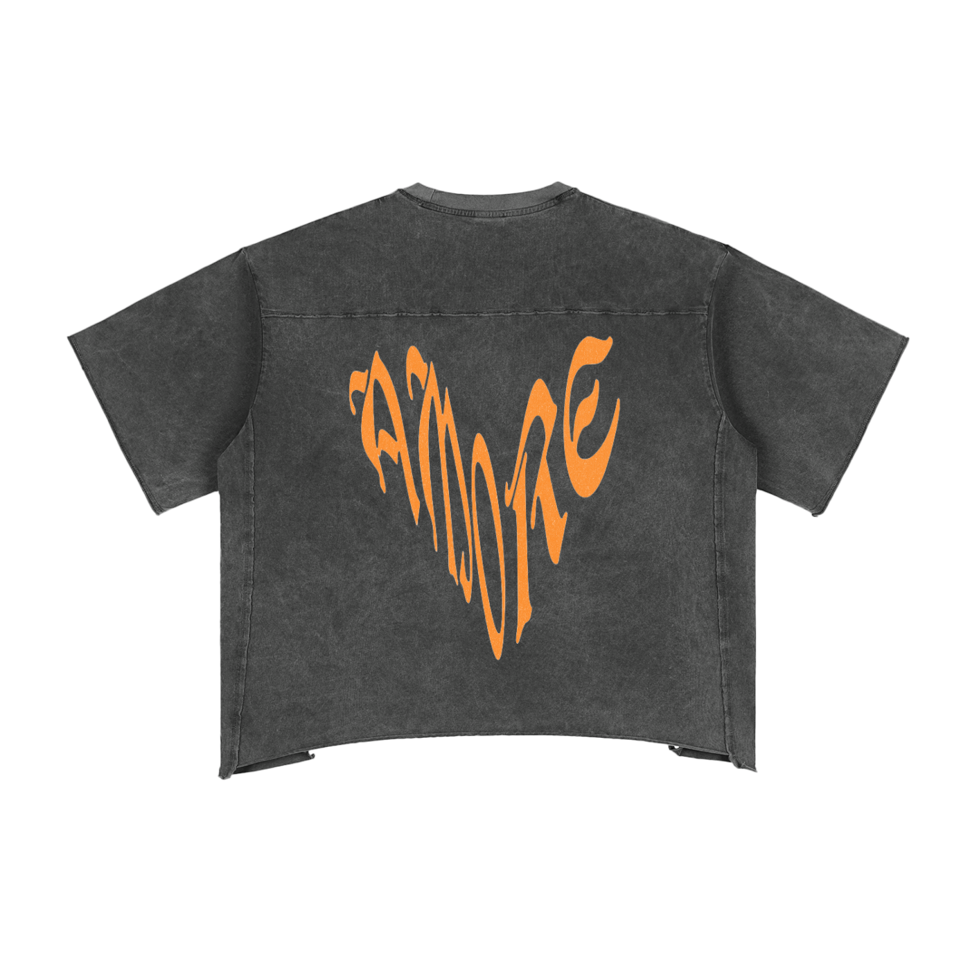 Raw Edge Snow Washed Boxy T-Shirt