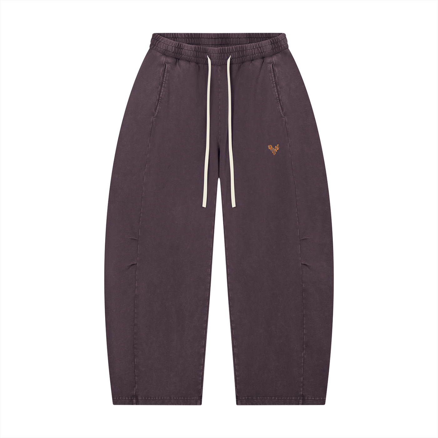 Unisex Mineral Wash Barrel Leg Pants