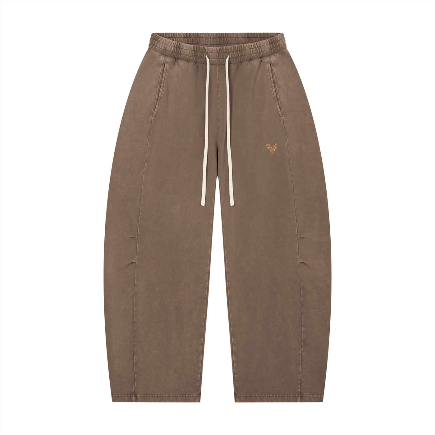 Unisex Mineral Wash Barrel Leg Pants